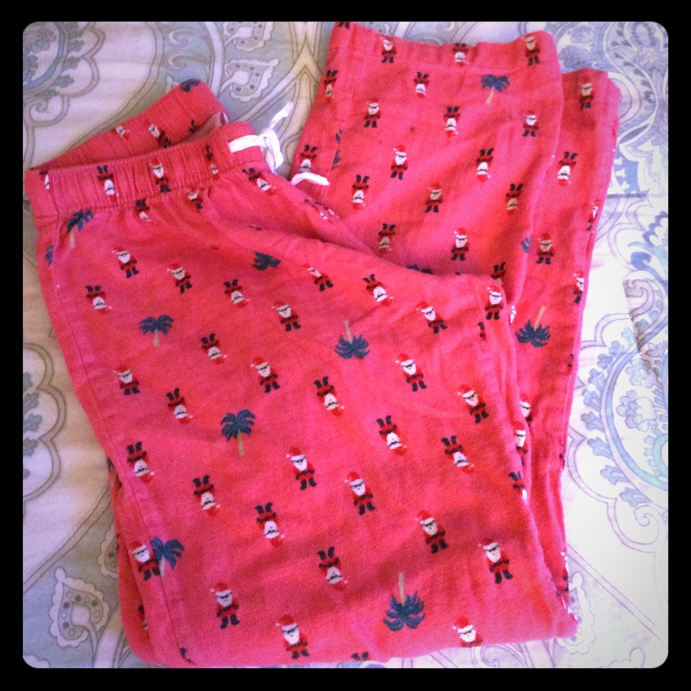 Old Navy flannel Santa Christmas pajama pants
